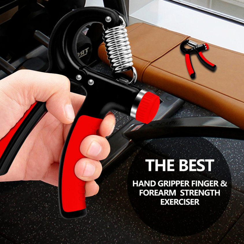 Hand Grip Strength Power Trainer Gripper Strengthener Adjustable Gym